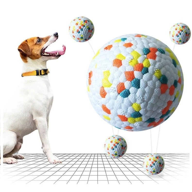 Description Picture 3 of itemIndestructible Dog Ball Toys for Aggressive Chewers Bouncy Solid Ball for Large Middle Dogs Puppy Teeth Cleaning Toys