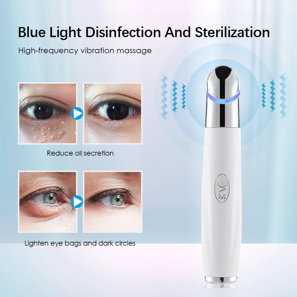 Description Picture 4 of itemIPL Vibration Eye Massager Anti Dark Circle Blue Light Disinfection Dredge Lymph Glands Anti Wrinkle Pen Hot Compress Beauty