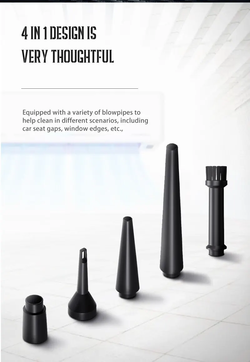 Description Picture 5 of item2 In 1 Keyboard Cleaner Mini Duster Computer Cleaning Handheld Car Vacuum Cleaner Dual Purpose Portable Cleaning Compression Gun
