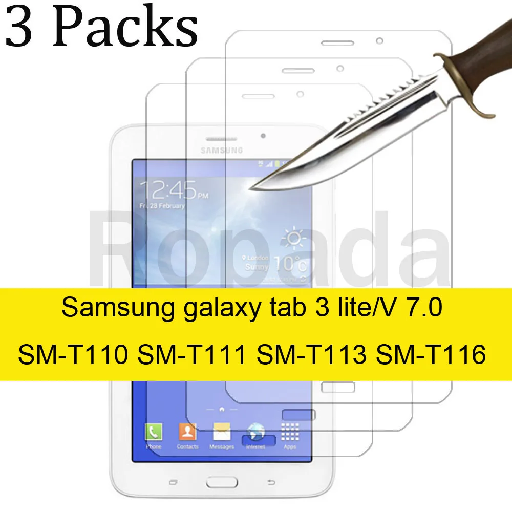 Description Picture 2 of item3PCS for Samsung galaxy tab 3 lite 7.0 V SM-T110 T111 T113 T116 7'' tablet Tempered glass screen protector protective film