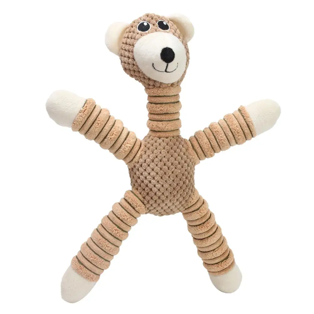 Description Picture 5 of itemPet Soft Plush Toy Animals Shape Bite-resistant Sound Squeaky Toys Interactive Supplies For Teeth Cleaning