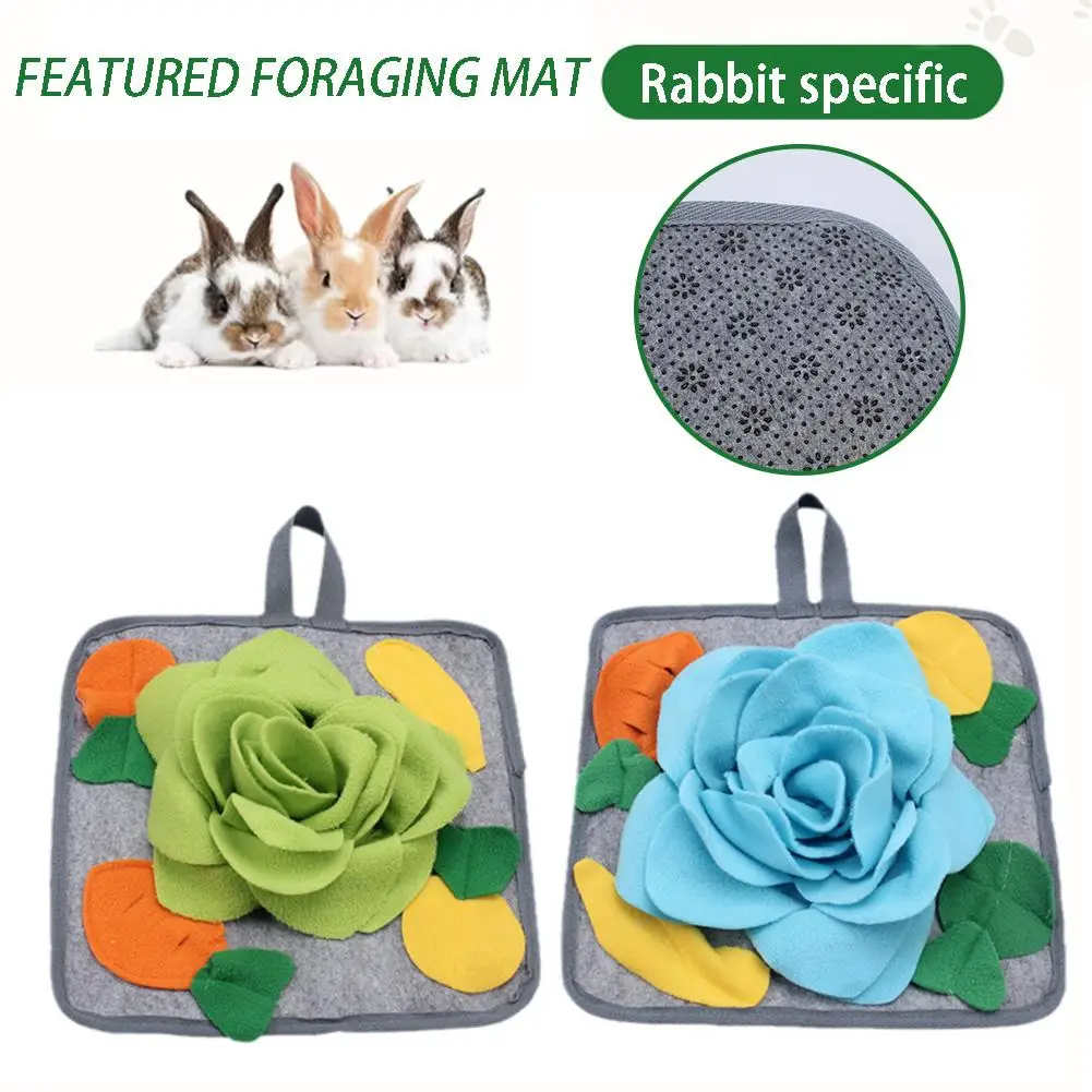 Description Picture 4 of itemRabbit Sniffing Pad Nose Smell Training Sniffing Work Polar Puzzle Fleece Rugs Mat Toys Pet Supply Food Washable Area Feedi W9Q6
