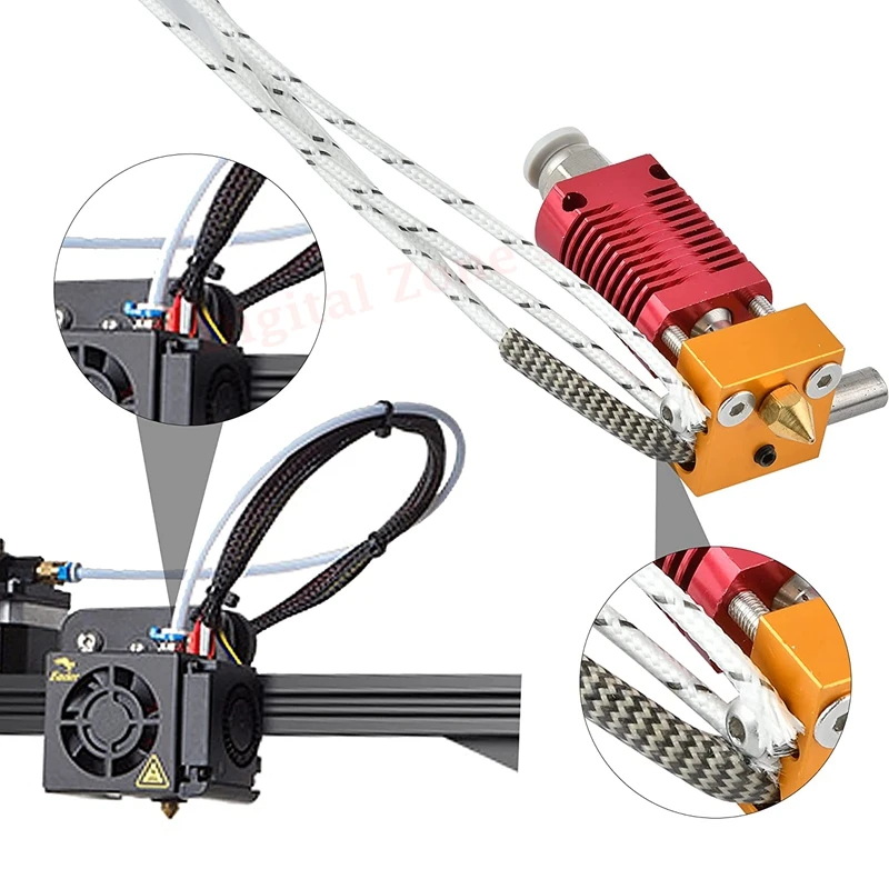 Description Picture 6 of item3Pcs 24V 1M 50W Thermistor Ceramic Cartridge Heater Tube and 3Pcs HT-NTC100K Thermistor Temperature Sensor Kit 3D Printer Parts