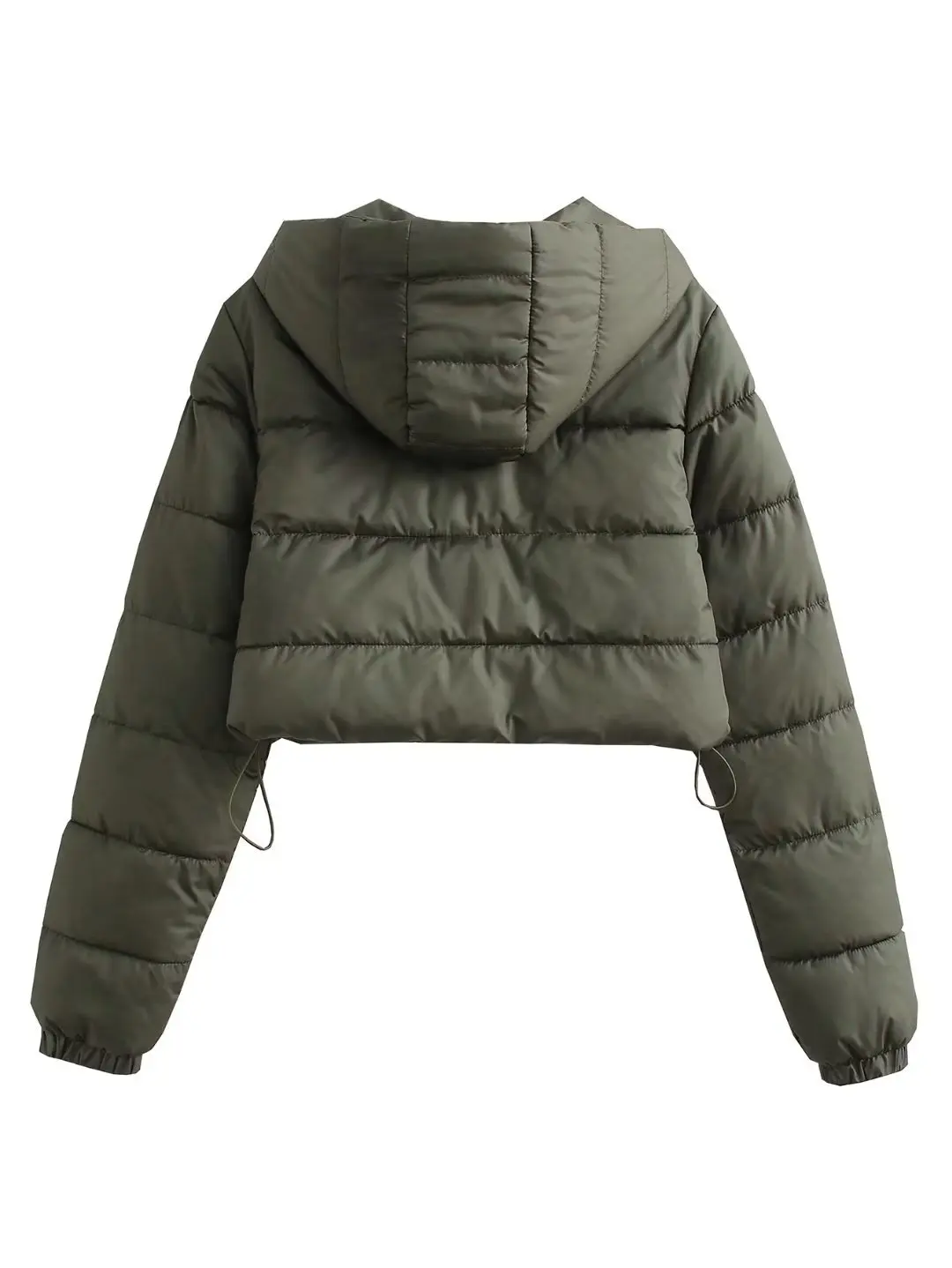 Description Picture 6 of itemAutumn Winter Jackets Hooded Brand New Solid Causal Simple Short Zipper Coat Female Warm Long Sleeve