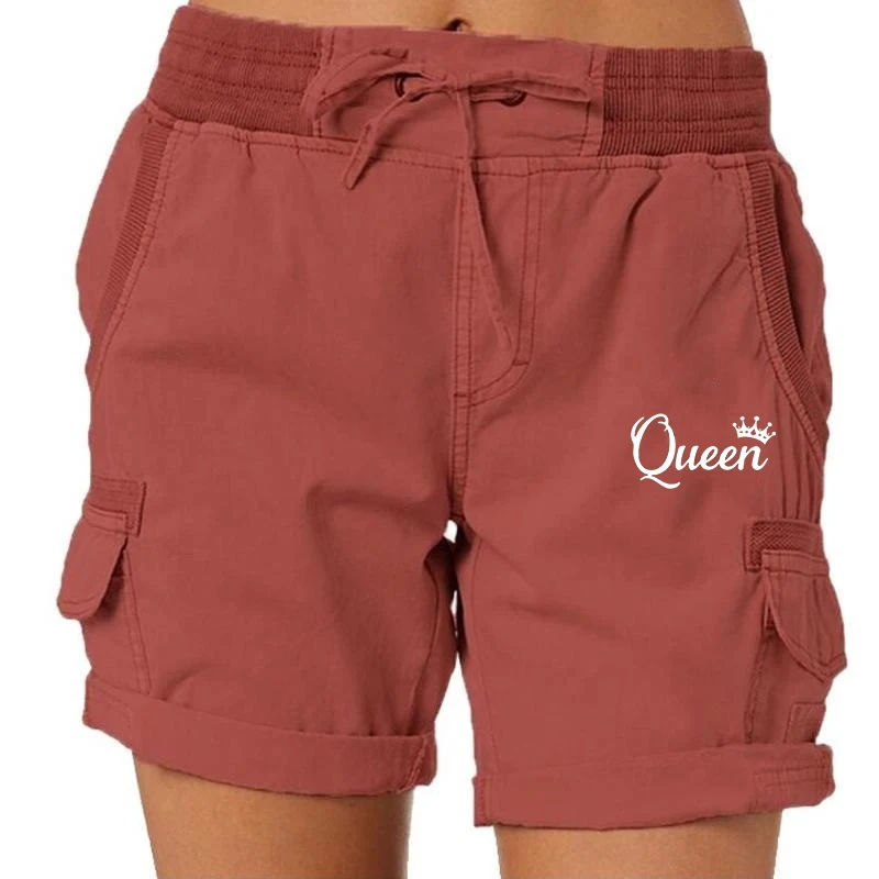 Description Picture 5 of itemNew Queen Women's Fashion Summer Casual Shorts Solid Color Loose High Waist Shorts Wide Leg Pants Plus Size Shorts S-3XL