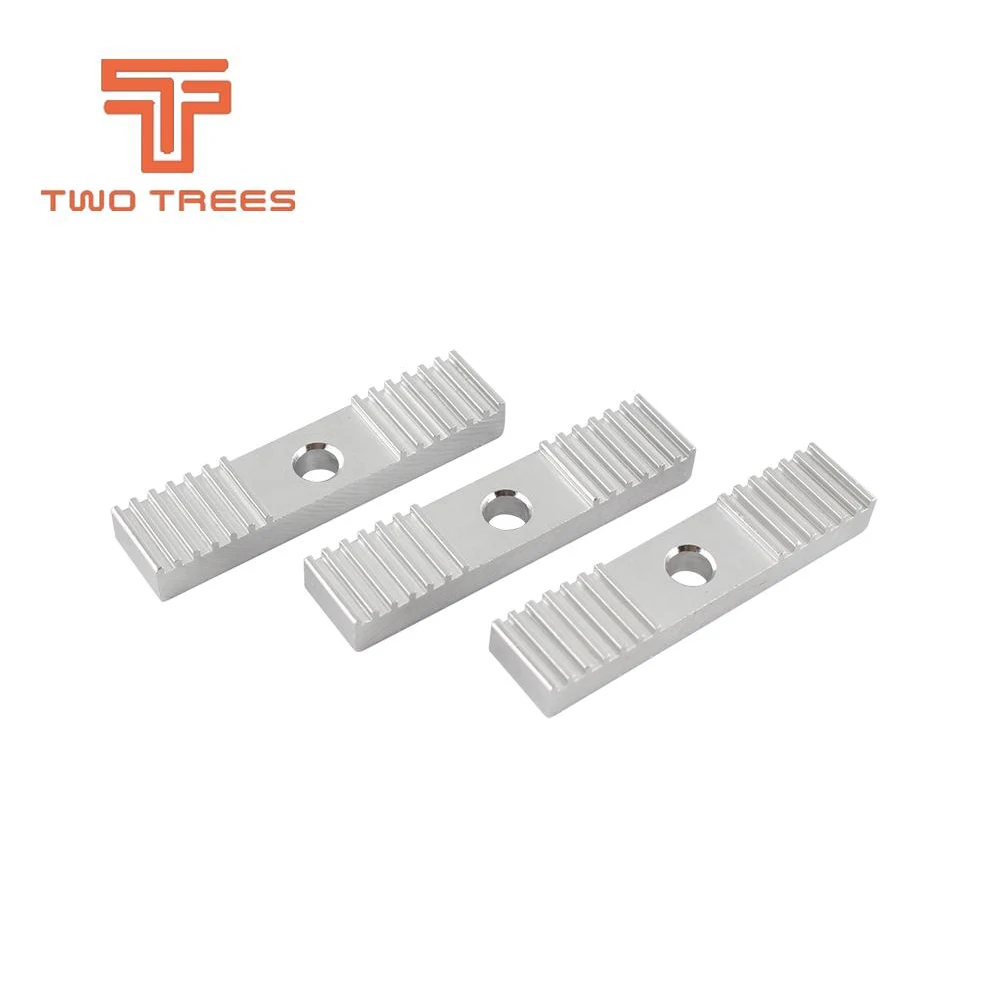 Description Picture 2 of item2pcs aluminum Alloy Tooth pitch 2mm Aluminum sheet Reprap GT2 Timing Belt Fixing Piece Clamp Fixed Clip 9*40mm CNC For Print
