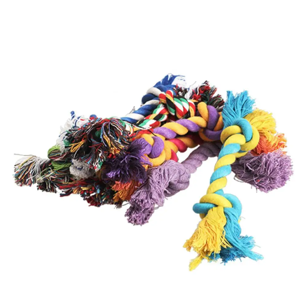 Description Picture 4 of itemDog Puppy Cotton Braided Double Knot Rope Chew Anti Bite Funny Toy Pet Supplies Dog accessories juguetes para perro