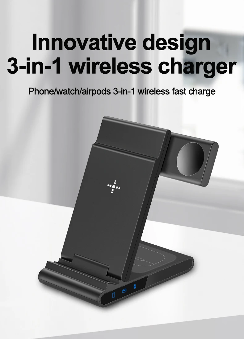 3 in 1 Wireless Chargers for iPhone 14 13 12 /Samsung s23 s22 AirPods 2 3 Pro Apple Watch 8 7 6 5 4 3 2 Qi Fast Charging Station