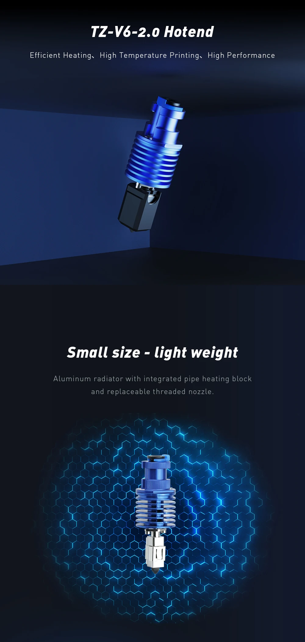 Description Picture 2 of itemHigh Speed Print Head Upgrade V6 Hotend Kit For Ender 3/Ender 3 PRO/VORON 2.4 Hi-End Extruder J-head for Prusa Ender 3 V2/CR10