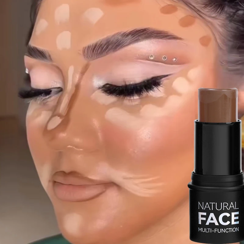 Face Highlighter Bronzer Cream Waterproof Long Lasting Brighten Facial Brightening Nose Shadow Foundation Face Makeup Cosmetics