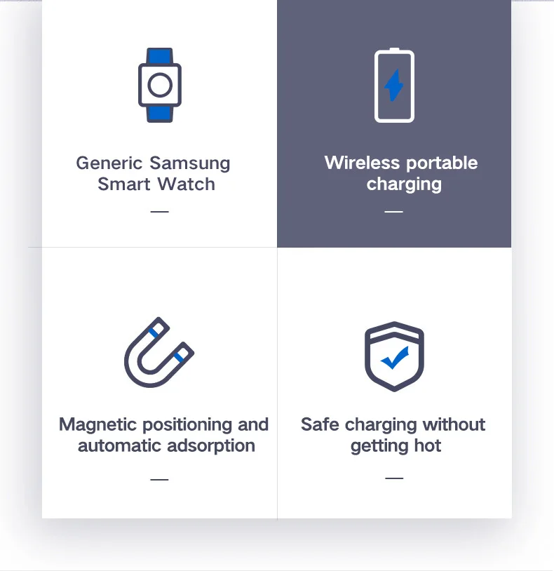 Description Picture 3 of itemUSB C Charger Portable Magnetic Charging Dock for Samsung Galaxy Watch 5 Pro 4 3 Active 2 1 Classic Type Cable Wireless Chargers