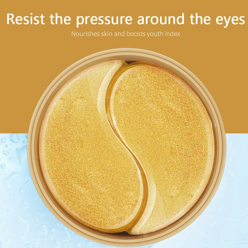 Description Picture 3 of item60pc Moisturizing Eye Mask Collagen 24K Gold Deep Hydrating Eye Patch Anti-Puffiness Anti-Aging Remove Dark Circles Eye Care