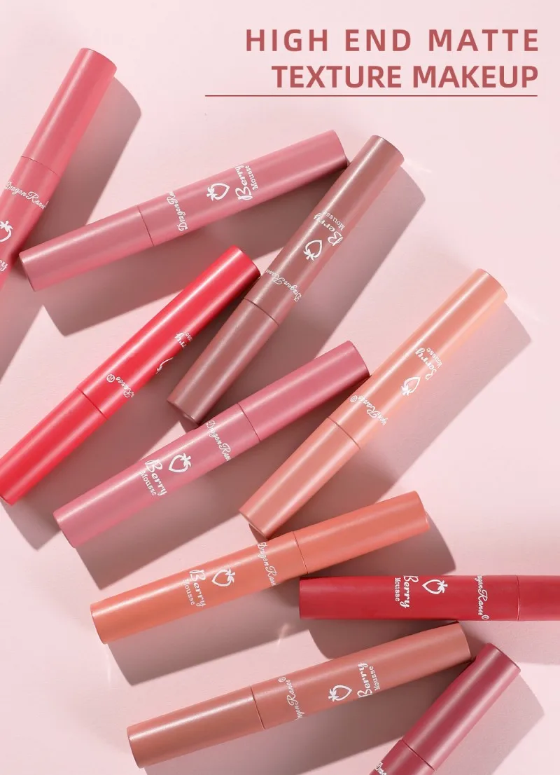 Description Picture 4 of itemNude Matte Lip Gloss 12 Colors Long-lasting Velvet Lipstick Waterproof Non-fade Non-stick Cup Lipsticks Women Makeup Cosmetic