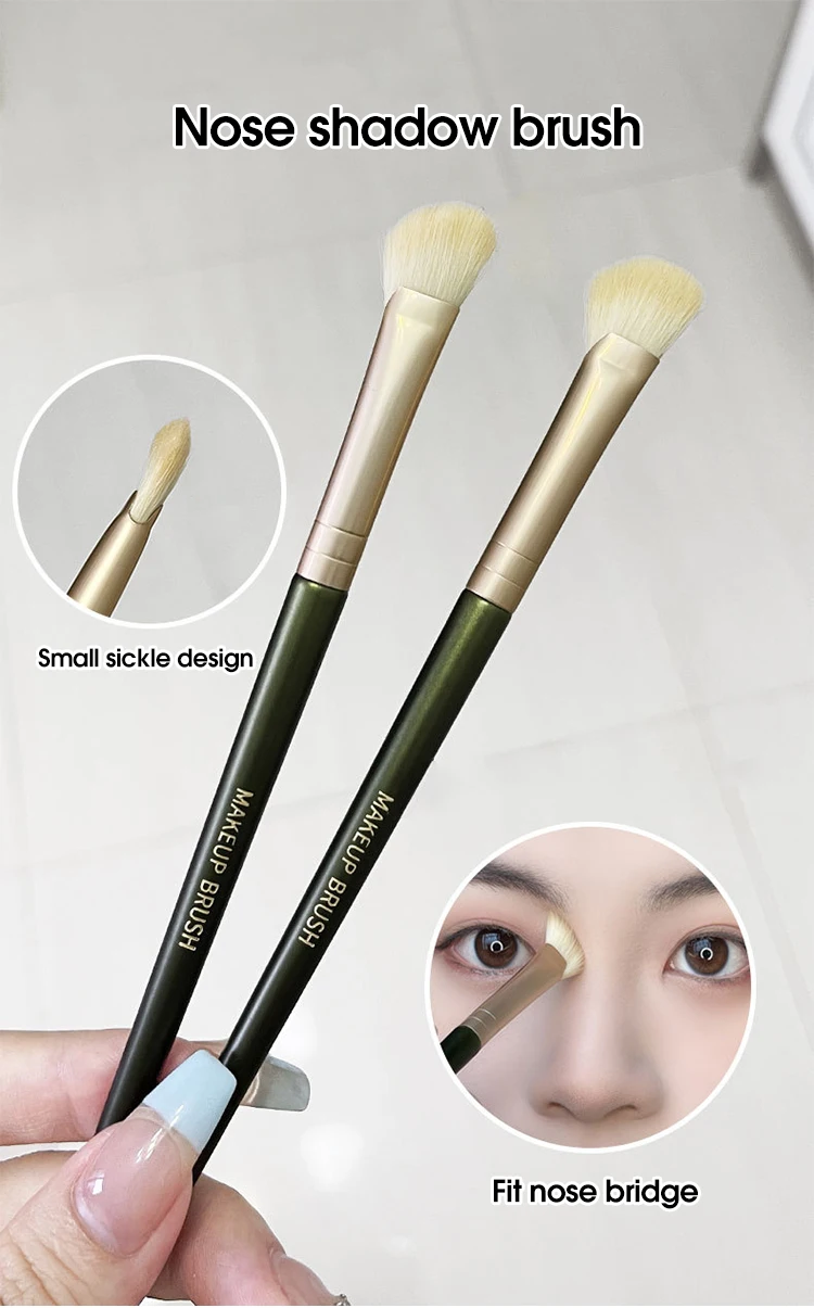 Description Picture 2 of itemSickle nose Shadow Brush Bevel Trim brush Side Shadow Faint dye brush nose bridge half fan makeup brush