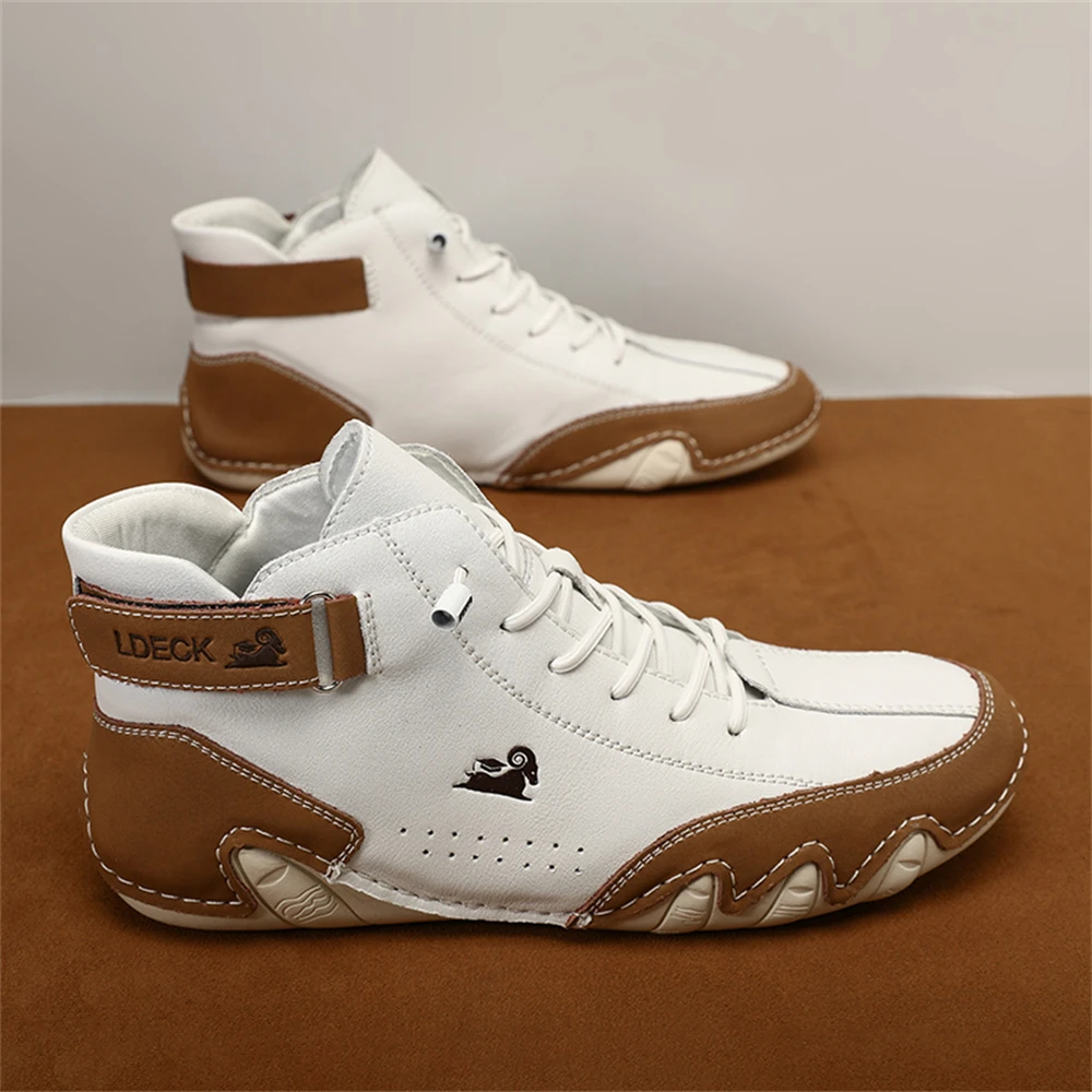 Description Picture 3 of itemItalian Suede Boots Handmade with Closure High Top Men's Casual Shoes Cotton Shoes Toe Leather Boots Men