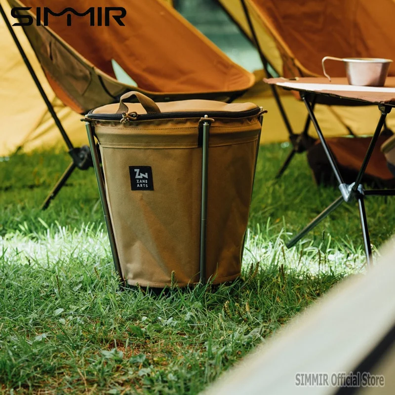 Description Picture 5 of itemSelf-Drive Camping Barbecue Cleaning BBQ Portable Cylinder, Camping Trash Can, Collapsible Storage Compressible Drum, Canvas Can