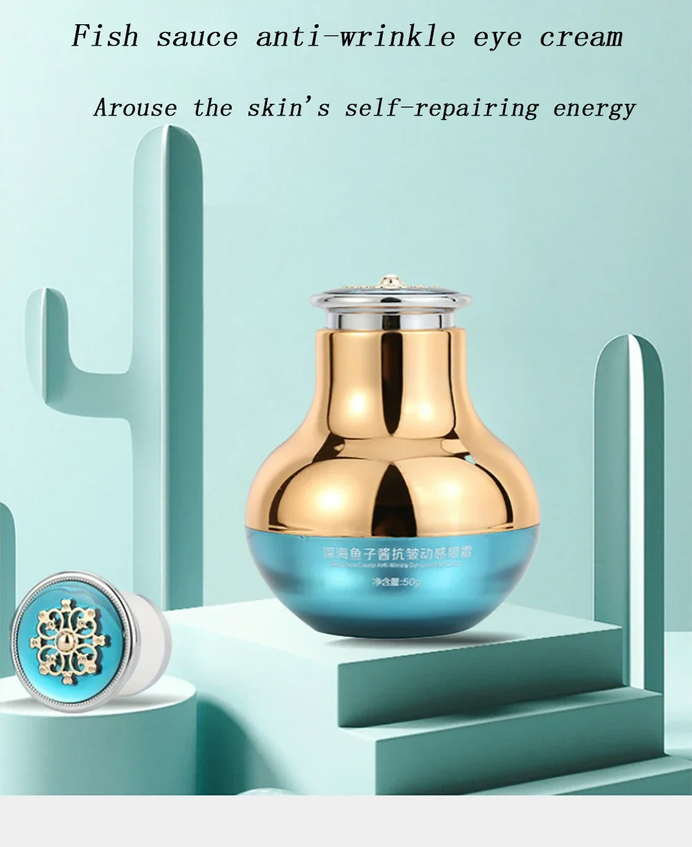 Description Picture 2 of itemDeep Sea Caviar Electric Massage Eye Cream Anti Puffiness Dark Circles Delays Aging Fades Wrinkles Firming Brighten Skin Care