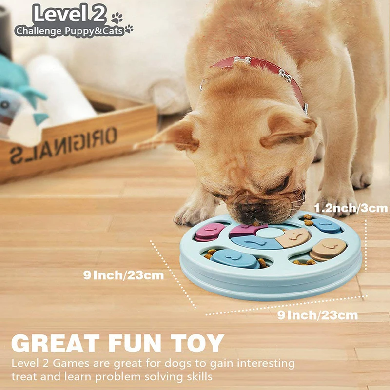 Description Picture 2 of itemDog Puzzle Toys Interactive Games Increse IQ Training & Enrichment Puppy Mental & Relieve Anxiety Pet Slow Feed Dispenser Bowl