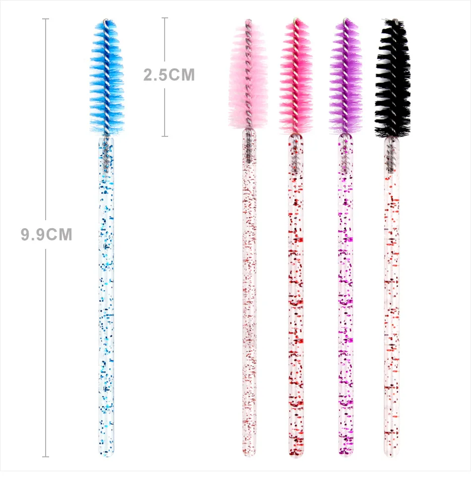 50Pcs Micro Brushes 50Pcs Eyelash Brushes Disposable Applicators Mascara Wands Spoolie Cosmetics Lash Extension Makeup Tools