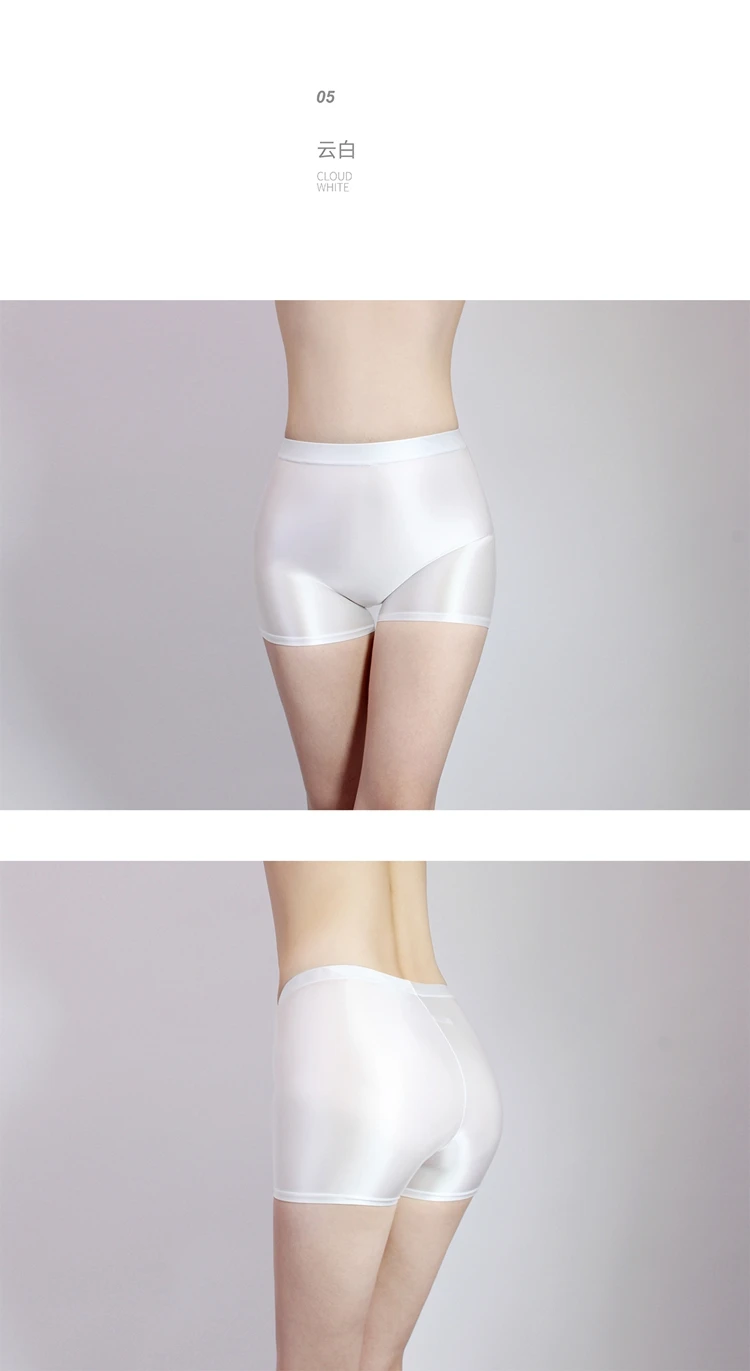 Description Picture 6 of itemXCKNY satin smooth opaque shorts sexy silk slim tight high waist shorts Sports leisure yoga Leggings  glossy shorts