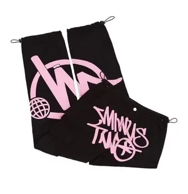 Description Picture 5 of itemNew Y2k Hip Hop Cargo Pants New Letter Print Vintage Loose  Sweatpants Streetwear Women Fashion Multi Pocket Wide Leg Pants Men
