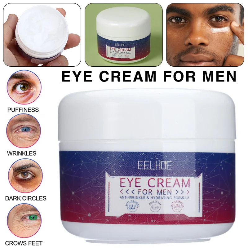 Description Picture 3 of item1 Pc 50g Men Eye Cream Dark Circles/Wrinkles Remover Wrinkles Bags Puffiness Reduces Deep Hydrating Smooth Eyes Cream For Male