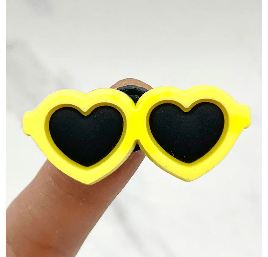 Description Picture 6 of itemCartoon Colorful Sunglasses PVC Shoe Charm Sandals Accessories Shoe Buckle Decor Fit Pins Jibz For Crocs Charms Kid Party Gift