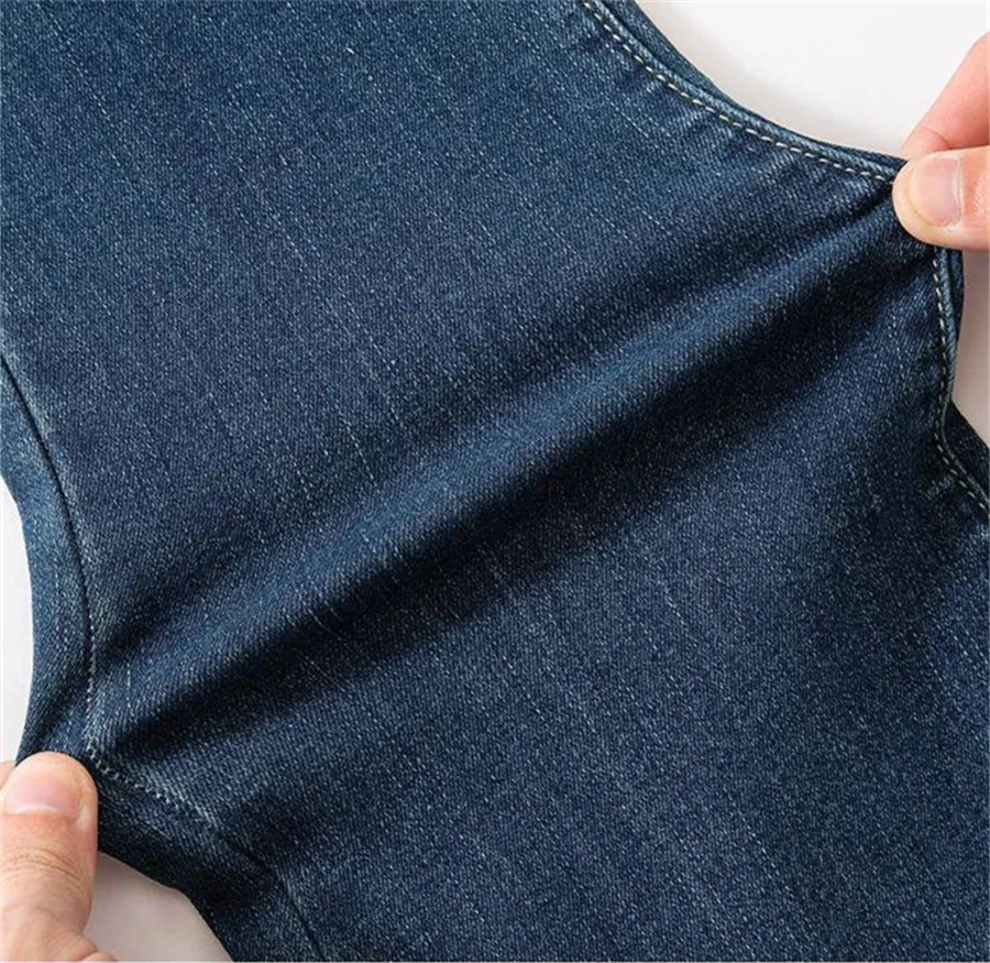 Description Picture 6 of itemHigh Waist Double Buckle Bell Bottom Jeans Korean Fashion Slim Skinny Streetwear Denim Trousers Spring Autumn Washed Women Jeans