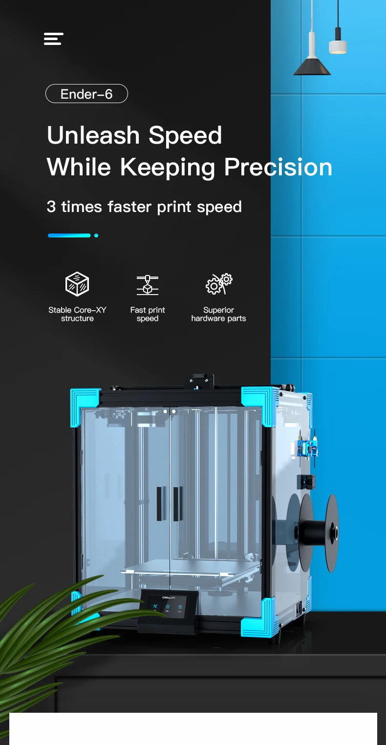 Description Picture 2 of item3D Printer All- Mental Cubic structure Silent Mainboard brand 350W power Large Plus Size 250*250*400MM
