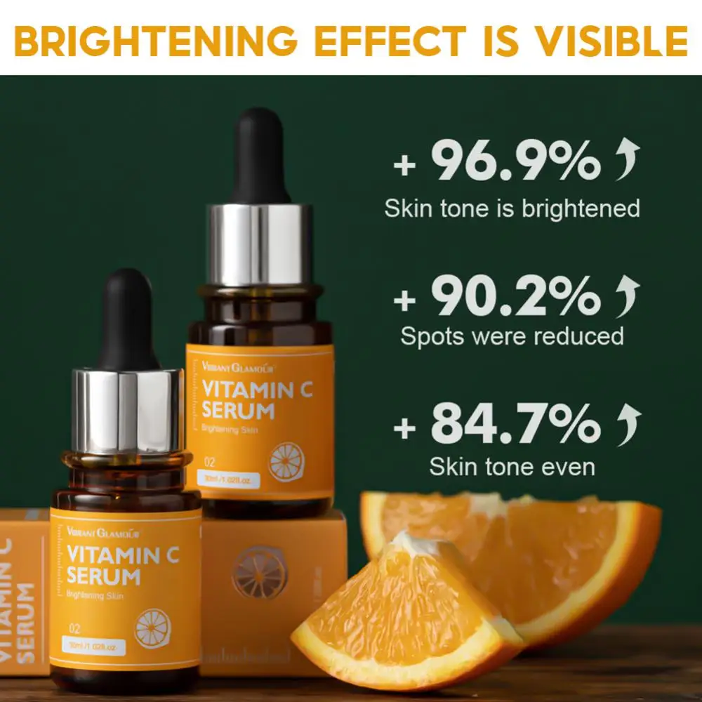 Description Picture 3 of itemVIBRANT GLAMOUR Vitamin C Face Serum Moisturizing Whitening Brighten Anti-Aging Anti-Wrinkle Fades Fine Lines Facial Skin Care