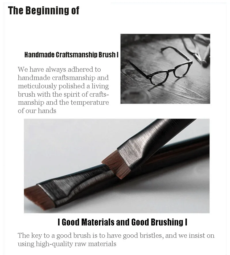 Description Picture 3 of item1/2pcs Makeup Brushes Set Eyebrow Eyeliner Brush Small Angled Blade Liner Brow Contour Brush Beauty Cosmetics Eyeliner Tool