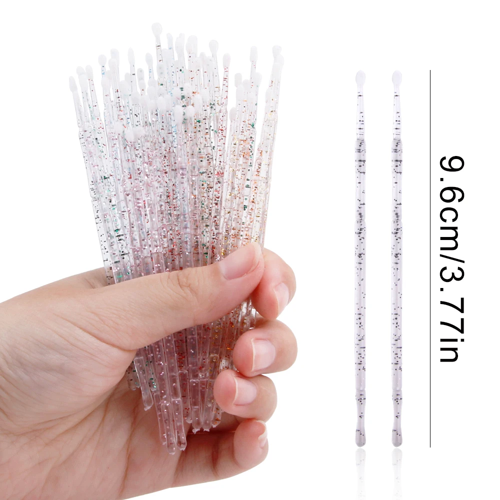 50Pcs Micro Brushes 50Pcs Eyelash Brushes Disposable Applicators Mascara Wands Spoolie Cosmetics Lash Extension Makeup Tools