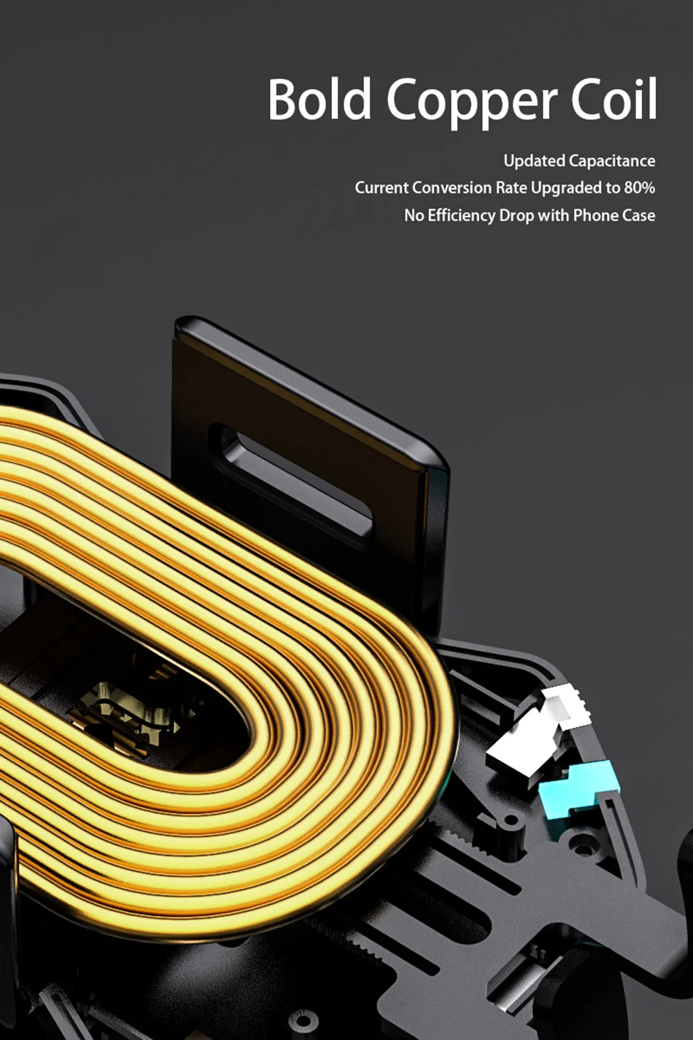 Description Picture 3 of item15W Fast Car Wireless Charging Stand for DOOGEE S99 S100 Car Phone Holder Qi Wireless Charger Pad for Doogee S100 S99