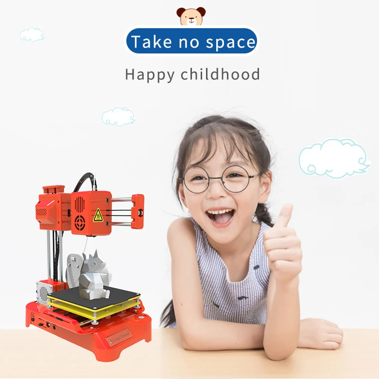 Description Picture 3 of itemEasyThreed K7 3D Mini Printer 100x100x100mm No Heated Bed One-Key Printe with TF Card PLA Filament Simple Small Printing Machine