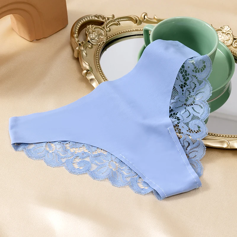 Description Picture 5 of itemGiczi 6PCS/Set Women's Panties Sweet Lace Underwear Breathable Silk Satin Briefs Sexy Lingerie Soft Comfortable Woman Underpants