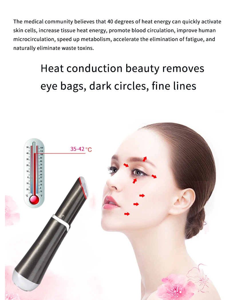 Description Picture 4 of item2 In 1 Electric Eye Massager Anti Wrinkle Eye Massage Instrument Eye Care LED Photon Vibration Heated Anti-aging Wrinkle Skin Ca