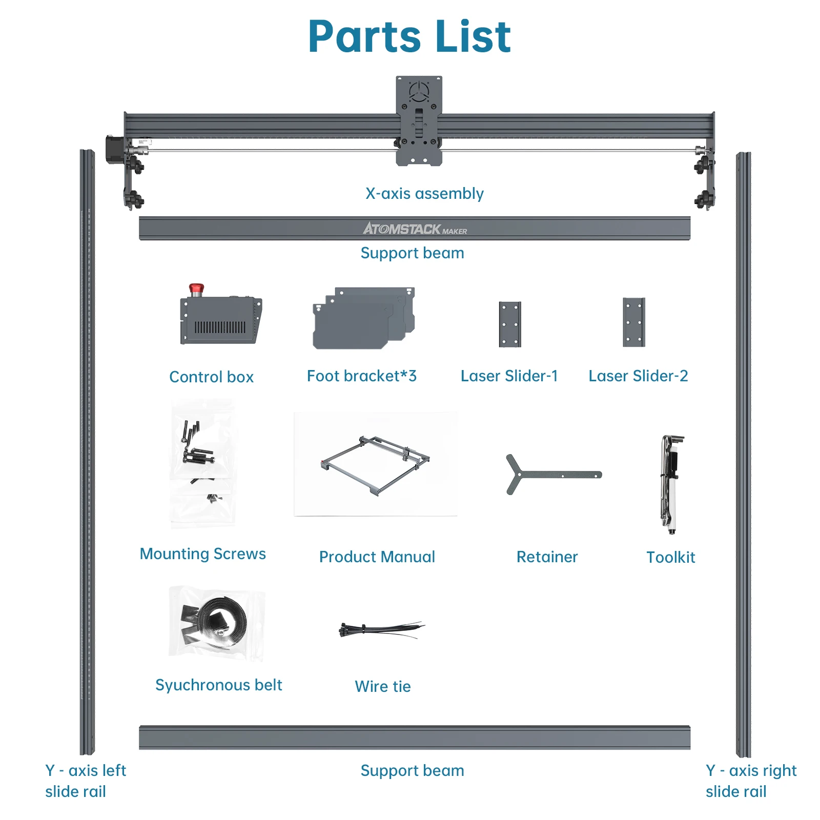 Atomstack maker E85 Frame Kit for Laser Engraver Up to 850mm*800mm Engraving Area Suitable to Atomstack Laser Engraving Machine