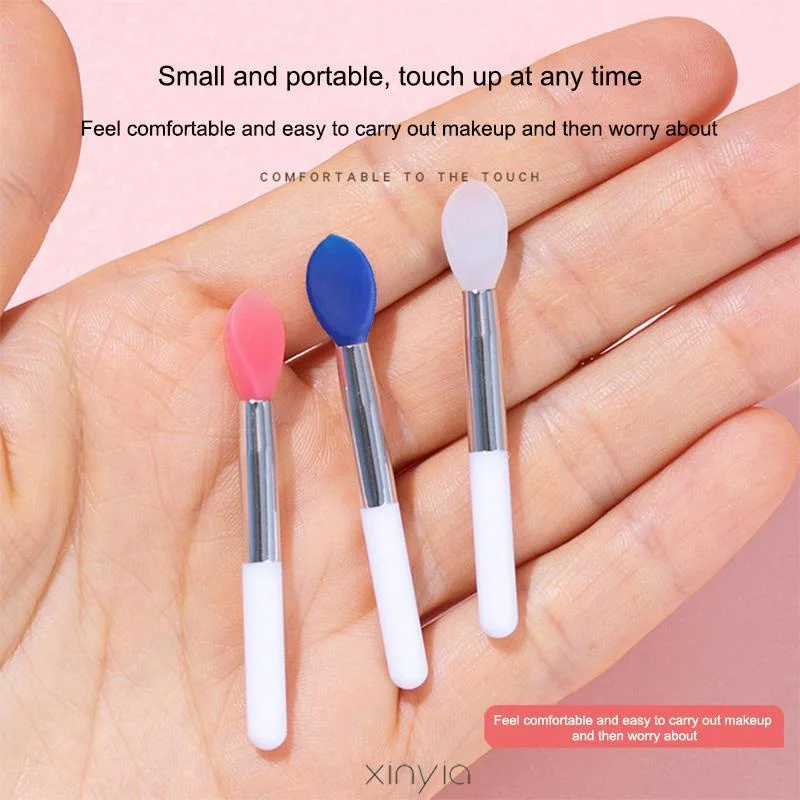 1Pcs Silicone Mini Lip Brush Portable Multifunctional Lip Balm Applicator Lipstick Lipgloss Mascara Wands Makeup Brushes