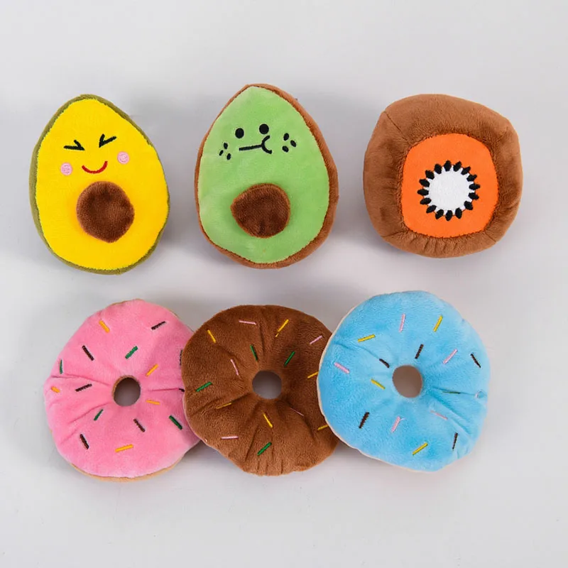 Description Picture 3 of itemSoft Toys Puppy Cat Dog Toys Squeaker Squeaky Plush Sound Pet Chew Throw Squeak Toys For Dog Cat Tooth Cleaning Interacting