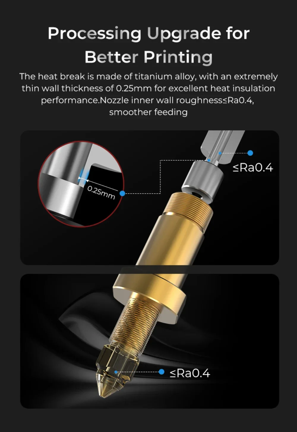 Creality K1 / K1 MAX Ceramic Heating Block Kit NEW Upgrade 300°C High Tem/Flow Printing Uniform Feeding for K1/K1MAX 3D Printer