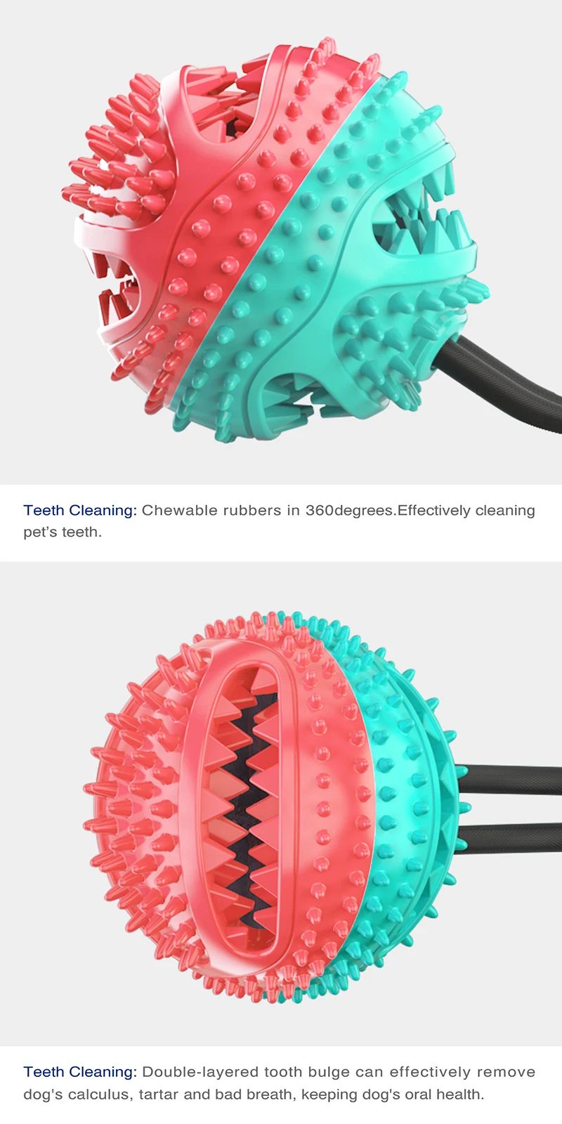 Dog Toys Silicon Suction Cup Tug Interactive Dog Ball Toys Slow Feeder Pet Chew Bite Tooth Cleaning Toothbrush Pet Food Toys