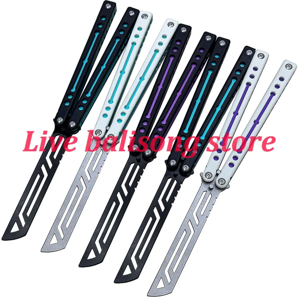 Description Picture 2 of itemTOUCH TIMES Nautilus V2 Clone Balisong Trainer Butterfly Trainer Knife G10 Handle 6061 Aluminum Liner Bushings System