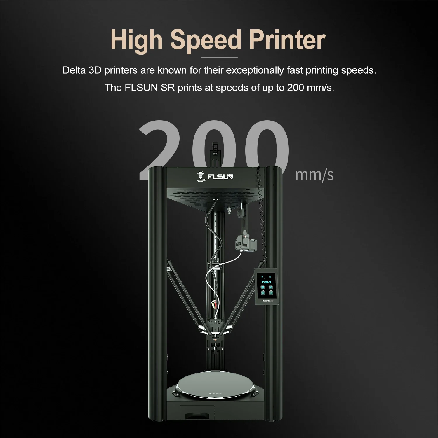 FLSUN SuperRacer SR 3D Printer 200mm/s Auto-leveling TMC2209 Silent Driver Touch Screen 32-Bit Processor Linear Rail