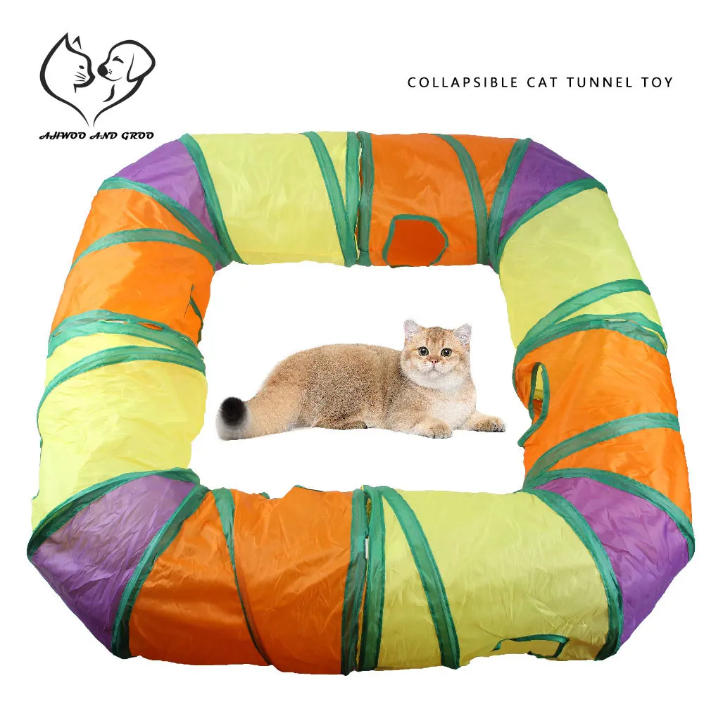 Funny Cat Tunnels Foldable Pet Cat Toys Kitty Pet Training Interactive Toys Spliced Tunnel Puppy Kitten Tunnel Tube Pet Supplies