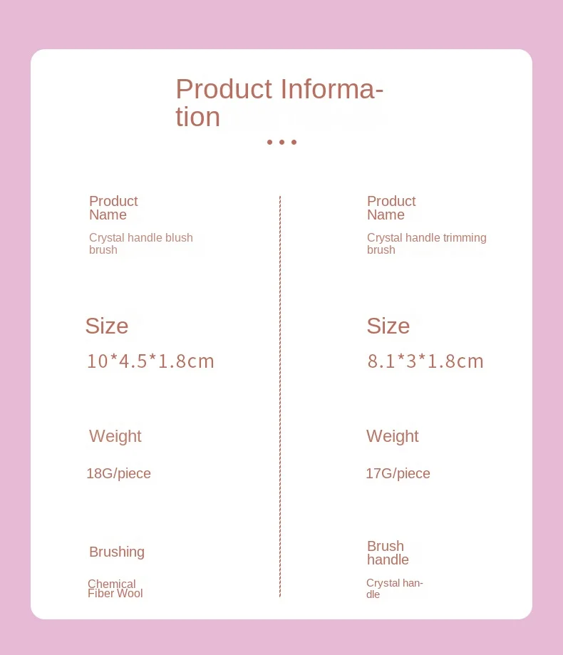 Description Picture 3 of itemMini Short Portable Makeup brush Blush Brush Contouring Brush Foundation Brush Loose Brush Cute Brush Beauty Accessories