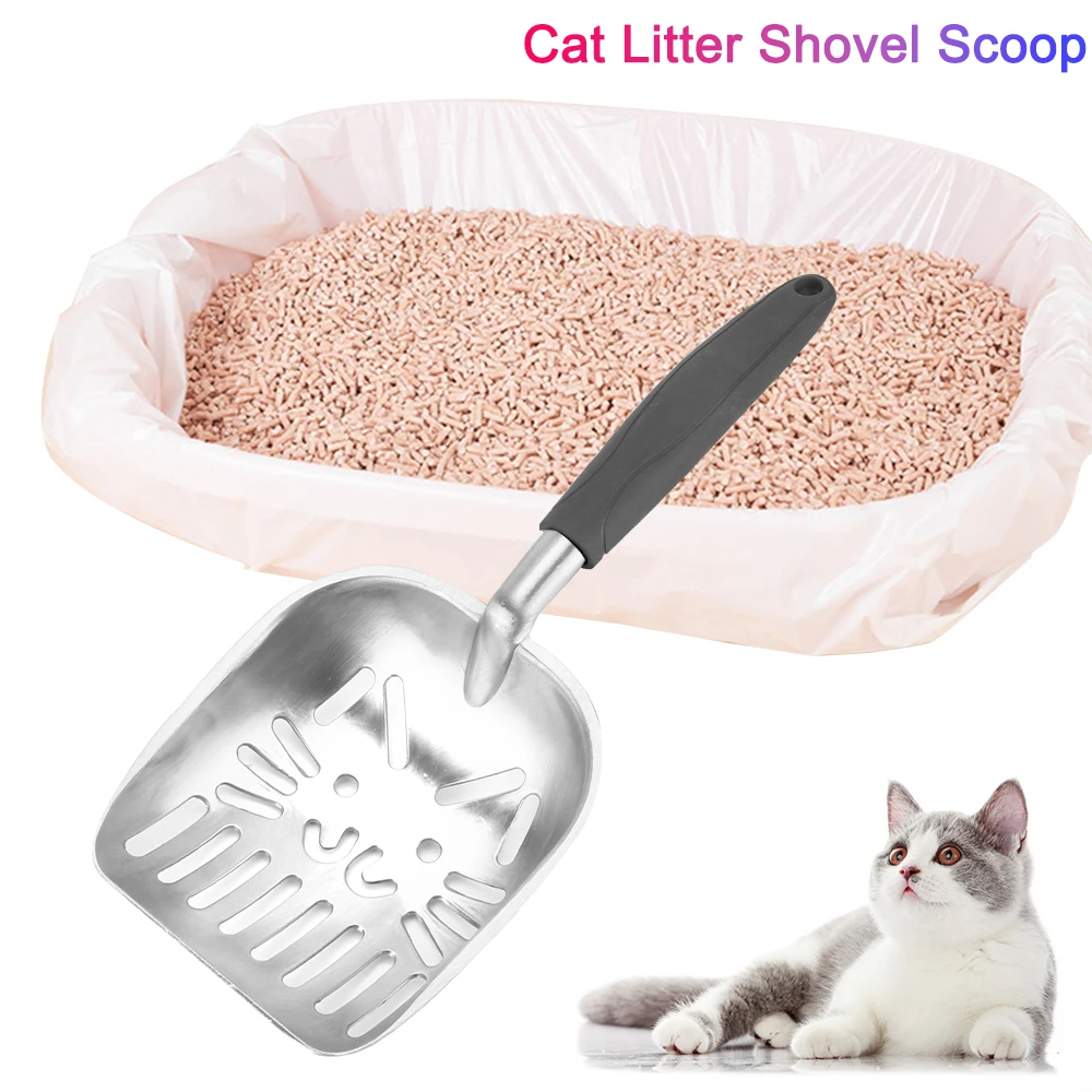 Pet Products Cat Sand Cleaning Metal Scoop For Dog Cat Clean Feces Supplies Cat Litter Shovel Pet Cleanning Tool