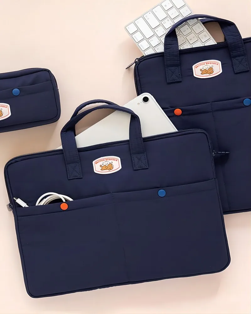 Ins Simple Tablet Computer Laptop Case For Macbook Air M2 13.6 Pro14 Ipad Pro11 Iconic Brand Iconic Brand13.3Inch Portable Sleeve Pouch Bag