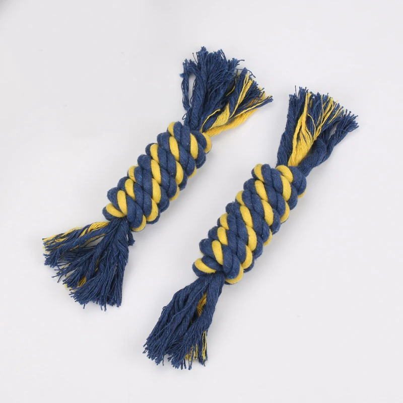 Description Picture 5 of itemPet Dogs Cotton Rope Chew Toys Puppy Small Cats Anti Biting Interactive Training Knot Dogs Molar Cleaning Teeth Accessories