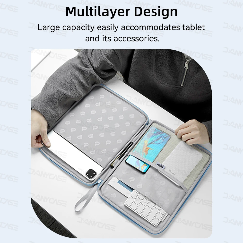 Tablet Sleeve Bag 7.9-12.9 inch Handbag Case for iPad Samsung Iconic Brand Iconic Brand Sleeve Bag Cover Shockproof Pouch Multi Pockets