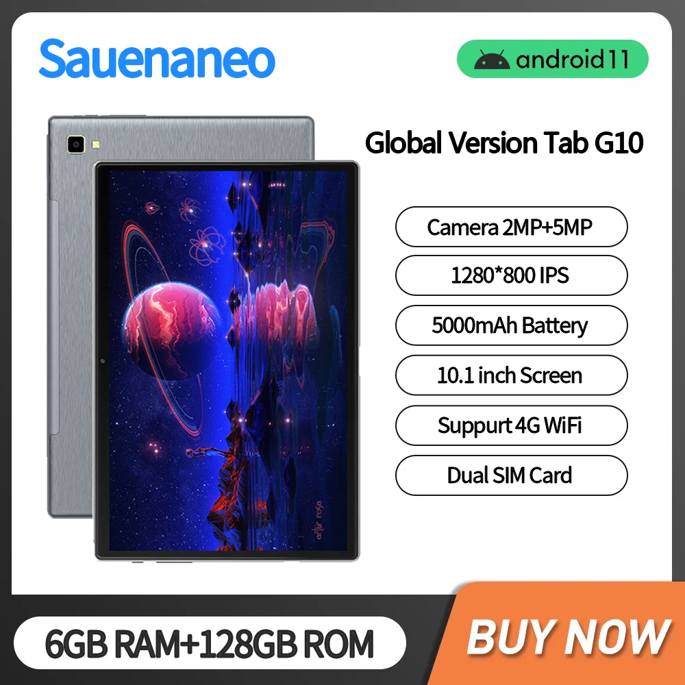 2023 New Global G10 Tab 3G 4G Android 11.0 OS 6GB+128GB 10.1 inch Original Tablets for Kids Online Class with Dual Sim Card Slot
